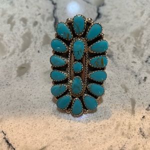 Turquoise blossom ring